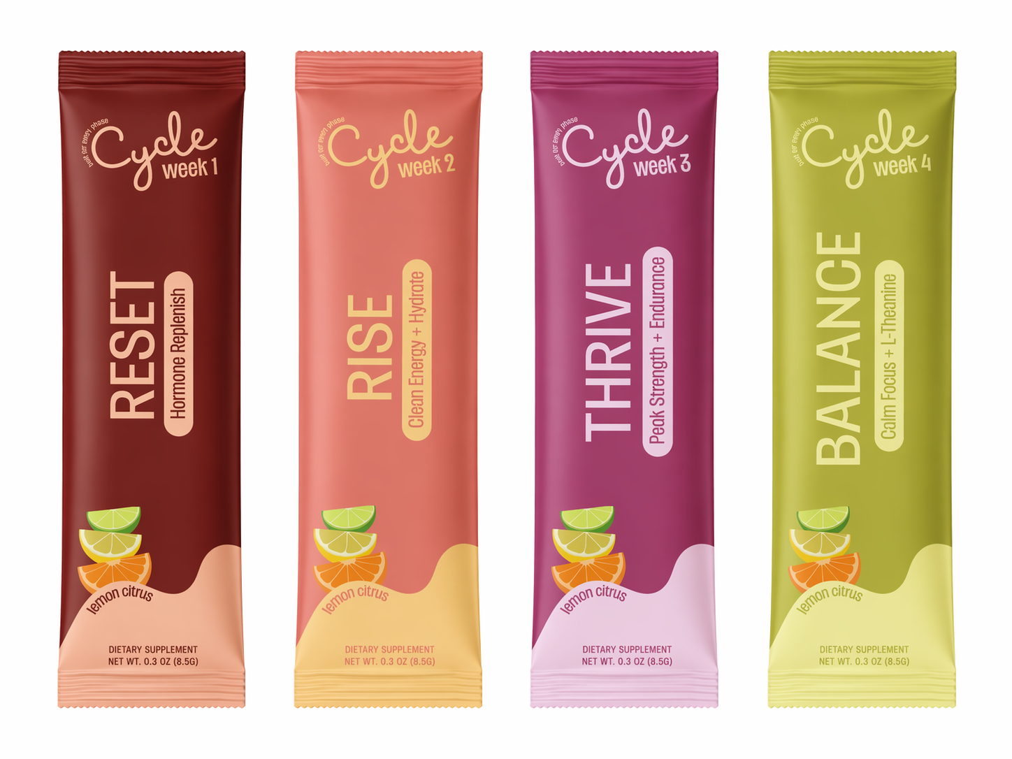 Cycle Stick Packs — all four phases